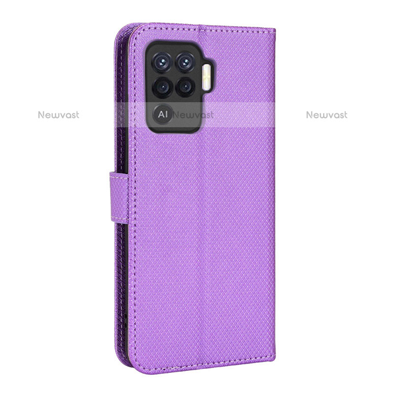 Leather Case Stands Flip Cover Holder BY1 for Oppo F19 Pro