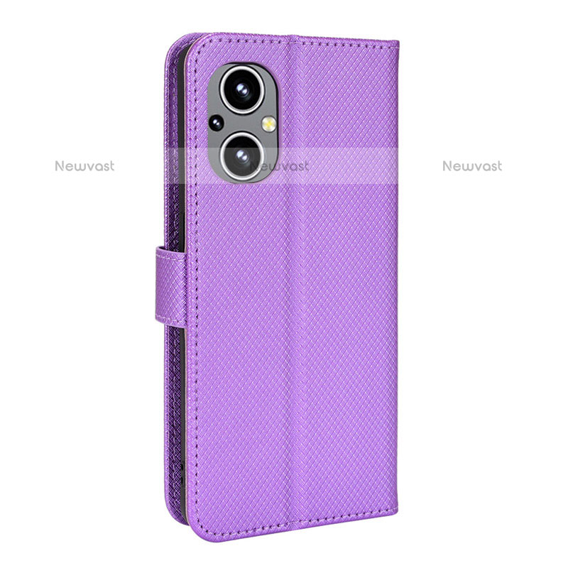 Leather Case Stands Flip Cover Holder BY1 for Oppo F21 Pro 5G