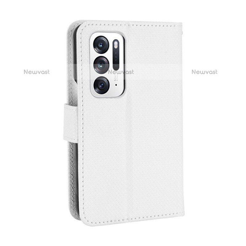 Leather Case Stands Flip Cover Holder BY1 for Oppo Find N 5G White