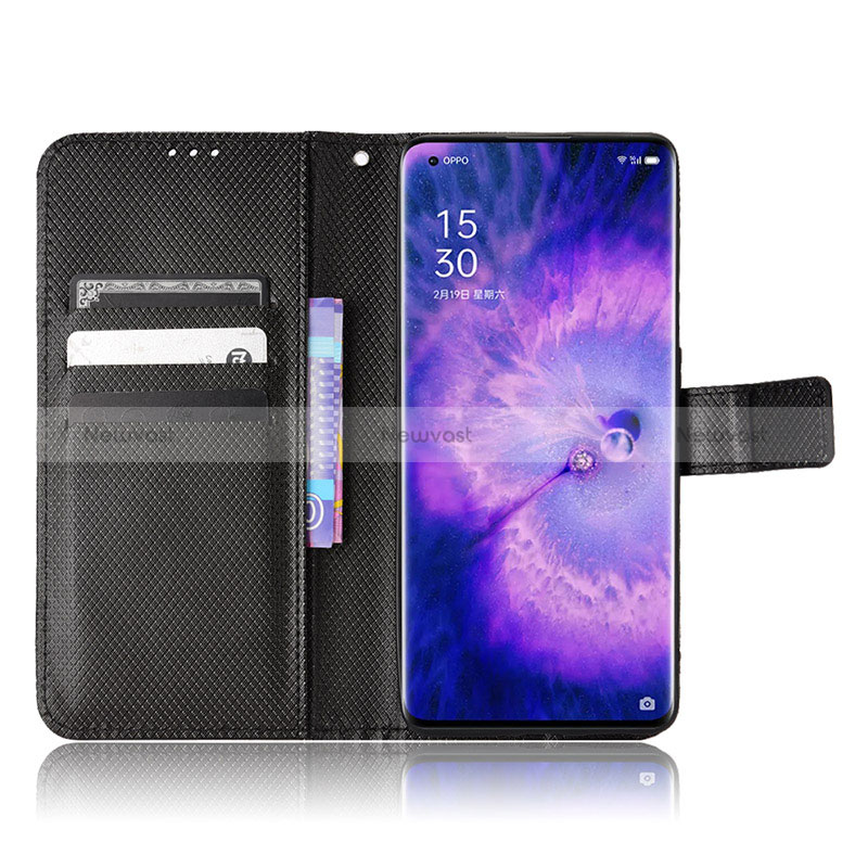 Leather Case Stands Flip Cover Holder BY1 for Oppo Find X5 5G