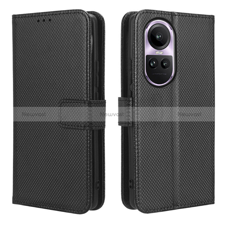 Leather Case Stands Flip Cover Holder BY1 for Oppo Reno10 5G