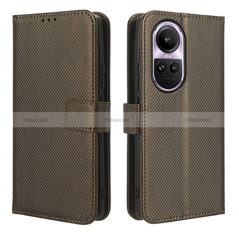 Leather Case Stands Flip Cover Holder BY1 for Oppo Reno10 5G