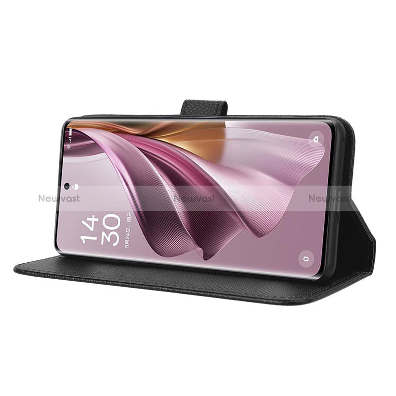 Leather Case Stands Flip Cover Holder BY1 for Oppo Reno10 5G