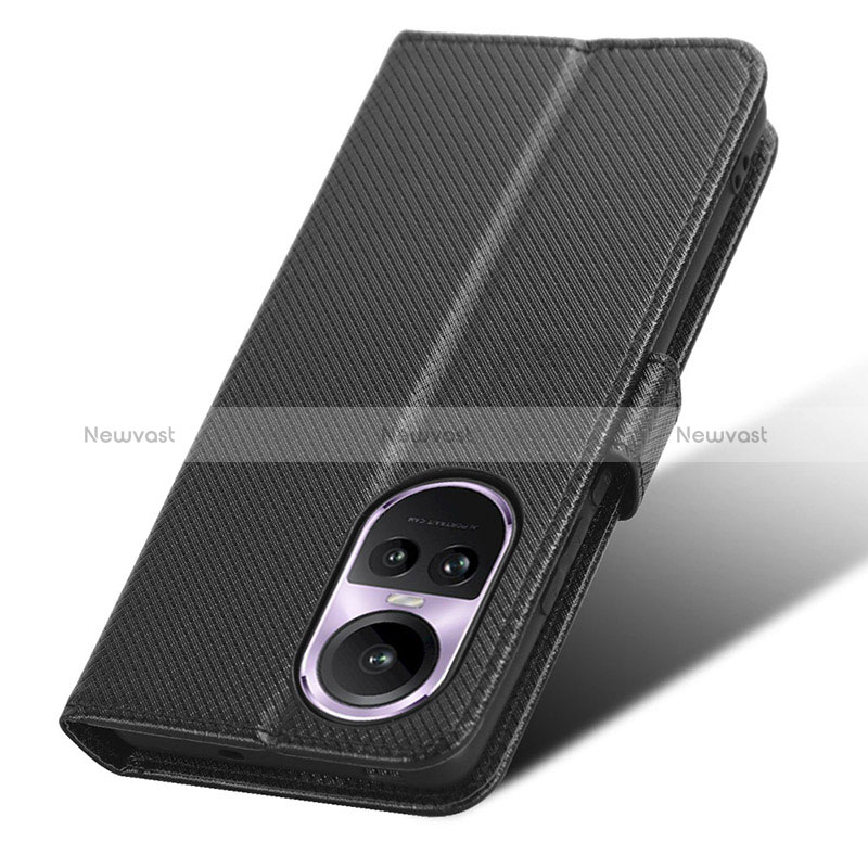 Leather Case Stands Flip Cover Holder BY1 for Oppo Reno10 Pro 5G