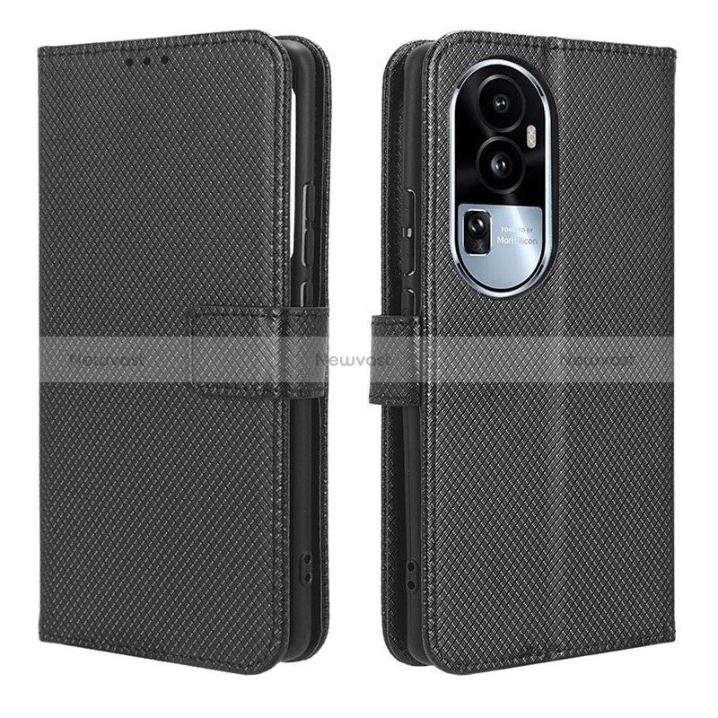 Leather Case Stands Flip Cover Holder BY1 for Oppo Reno10 Pro+ Plus 5G