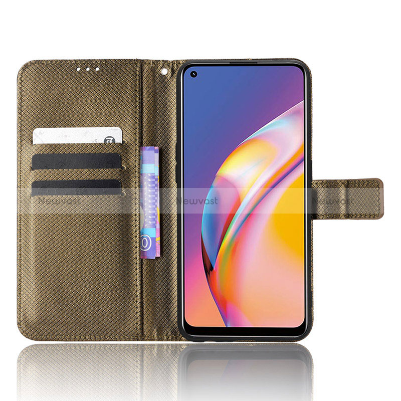 Leather Case Stands Flip Cover Holder BY1 for Oppo Reno5 F