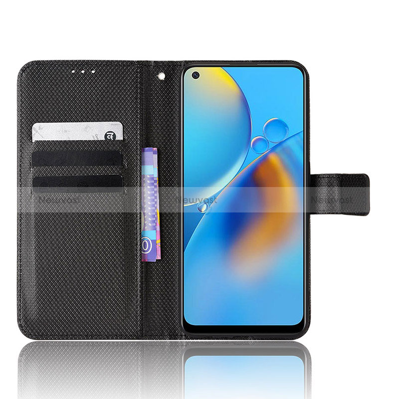 Leather Case Stands Flip Cover Holder BY1 for Oppo Reno6 Lite