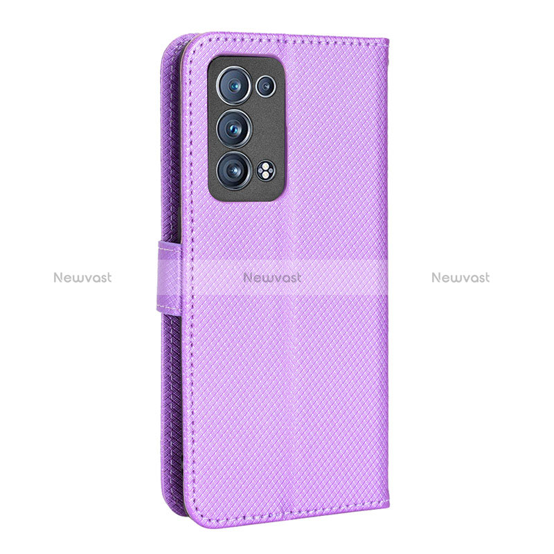 Leather Case Stands Flip Cover Holder BY1 for Oppo Reno6 Pro 5G