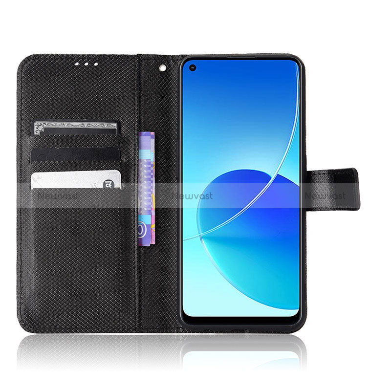 Leather Case Stands Flip Cover Holder BY1 for Oppo Reno6 Z 5G