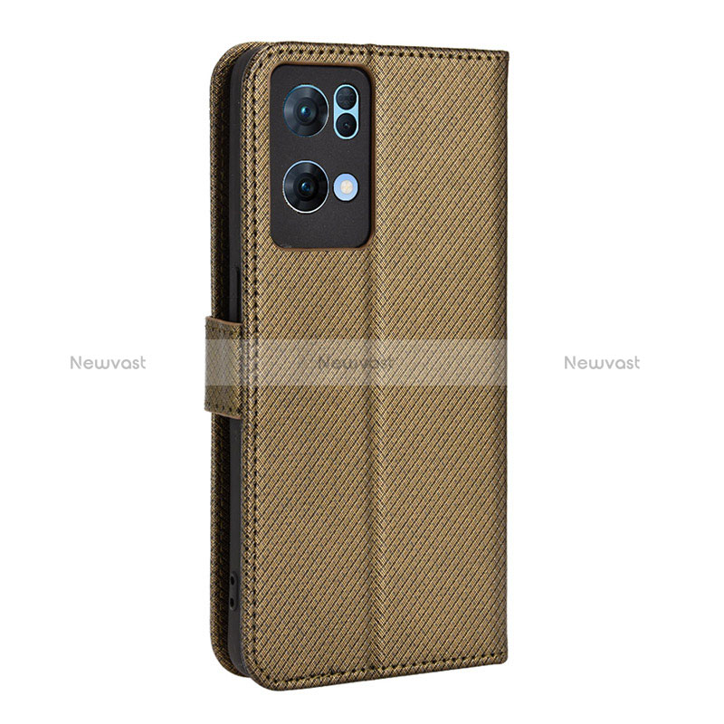 Leather Case Stands Flip Cover Holder BY1 for Oppo Reno7 Pro 5G