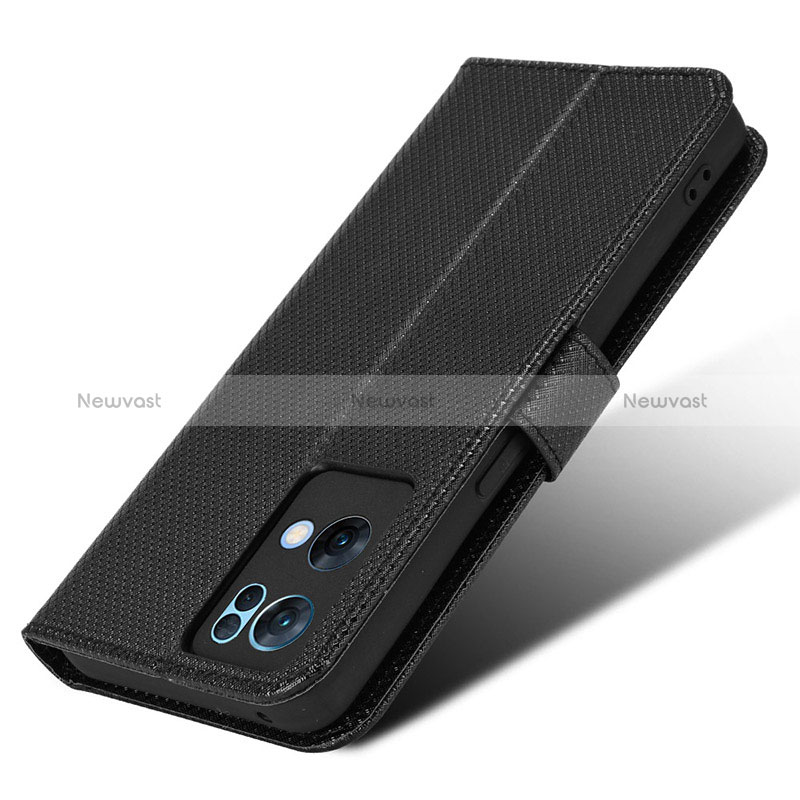 Leather Case Stands Flip Cover Holder BY1 for Oppo Reno7 Pro 5G