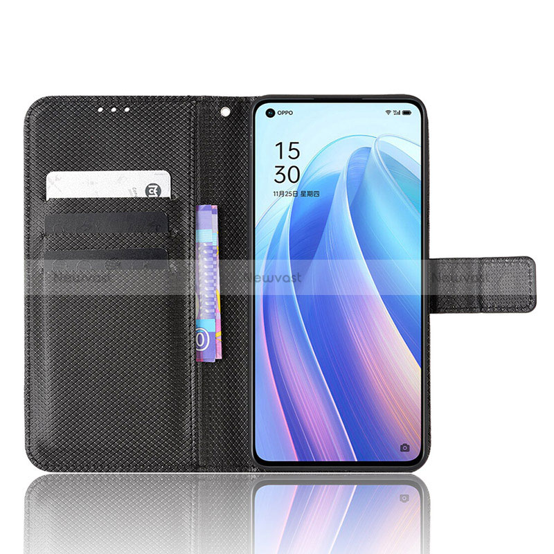 Leather Case Stands Flip Cover Holder BY1 for Oppo Reno7 Pro 5G