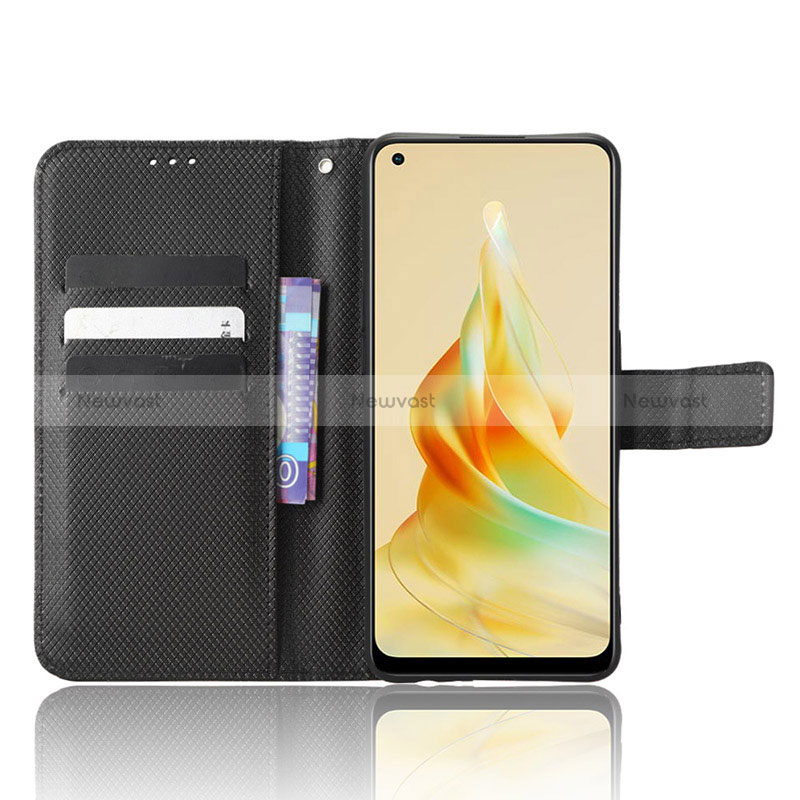 Leather Case Stands Flip Cover Holder BY1 for Oppo Reno8 T 4G