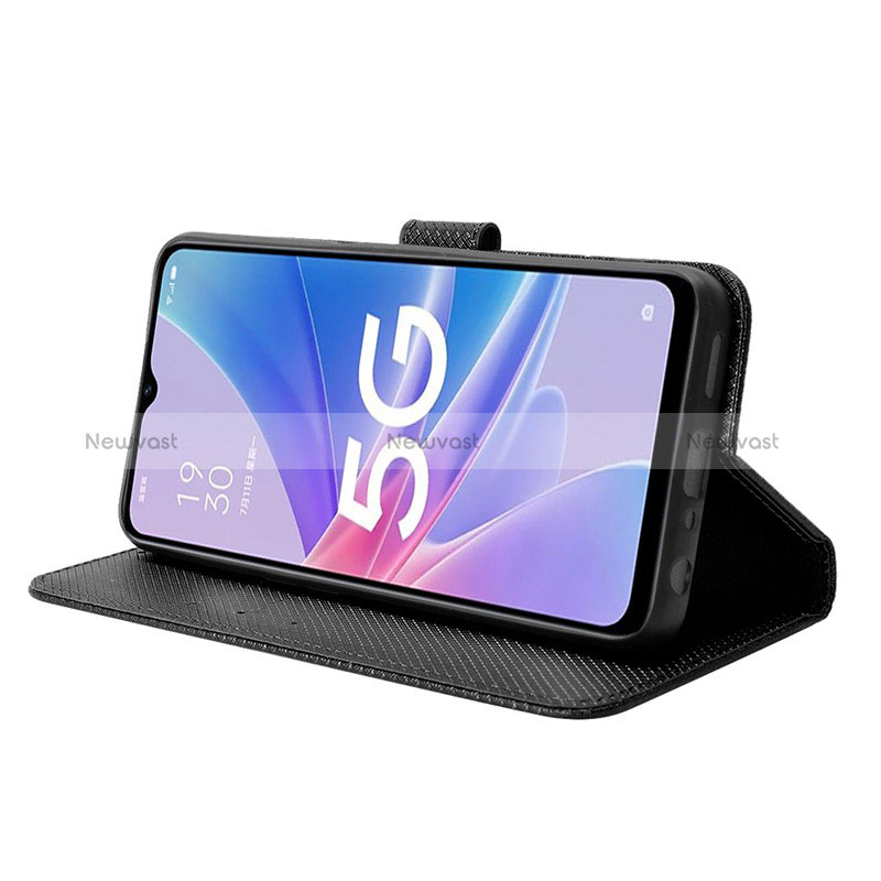 Leather Case Stands Flip Cover Holder BY1 for Oppo Reno8 T 5G