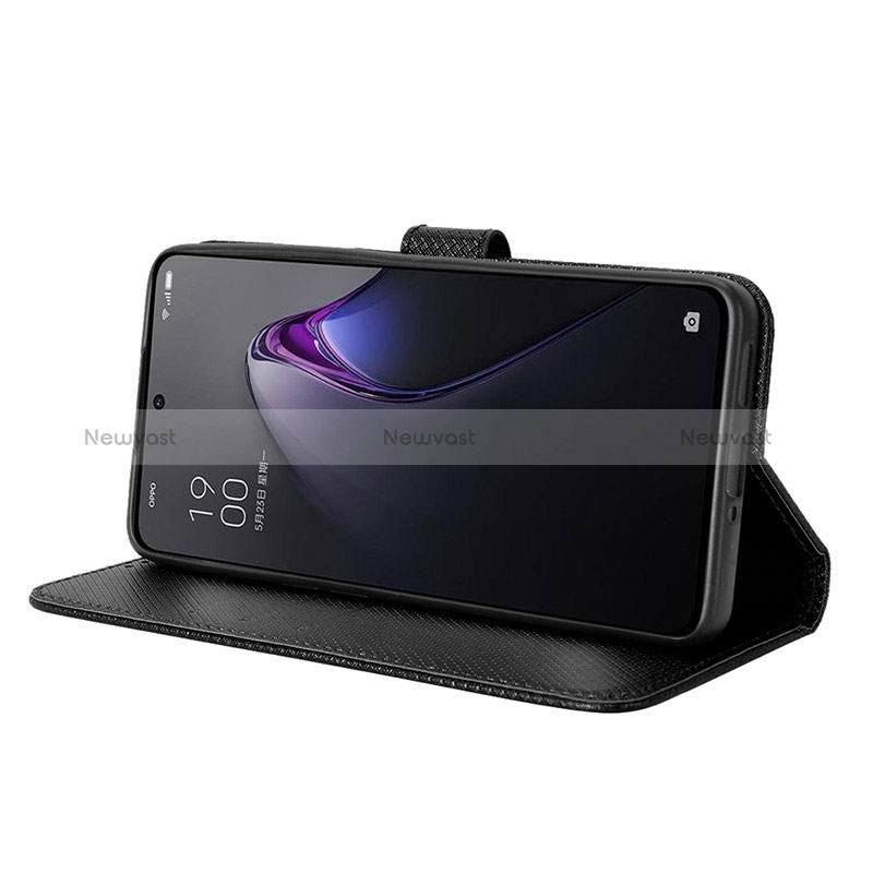 Leather Case Stands Flip Cover Holder BY1 for Oppo Reno9 5G