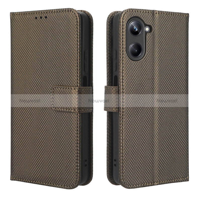 Leather Case Stands Flip Cover Holder BY1 for Realme 10 Pro 5G