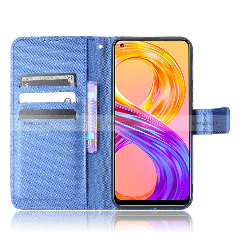 Leather Case Stands Flip Cover Holder BY1 for Realme 8 4G