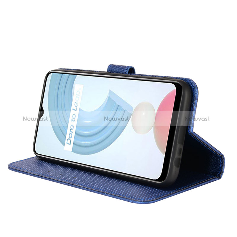 Leather Case Stands Flip Cover Holder BY1 for Realme C21Y