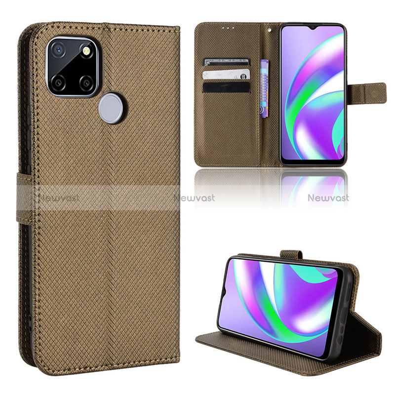 Leather Case Stands Flip Cover Holder BY1 for Realme C25