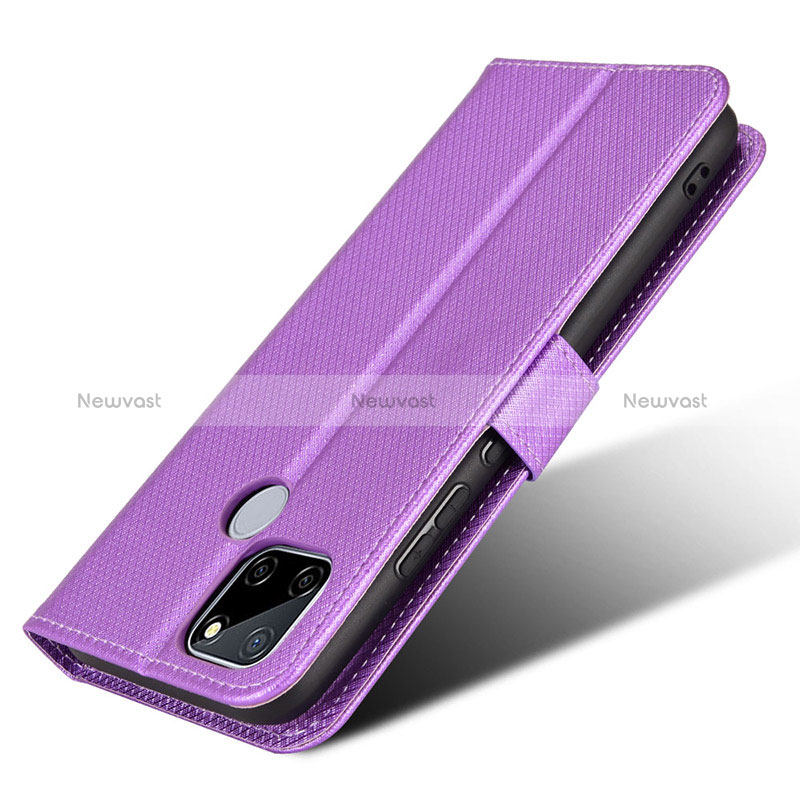 Leather Case Stands Flip Cover Holder BY1 for Realme C25