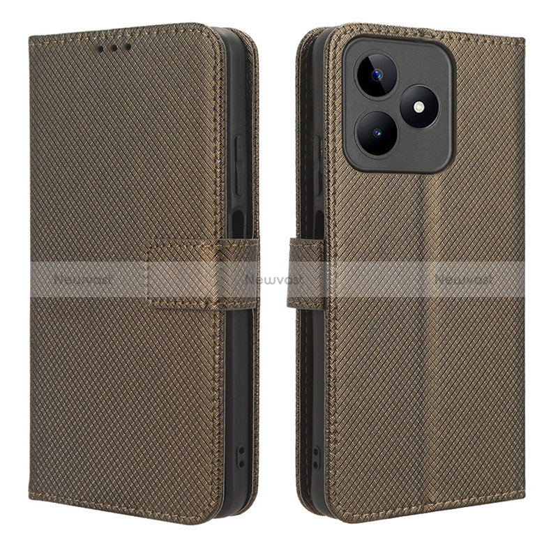 Leather Case Stands Flip Cover Holder BY1 for Realme C53 India