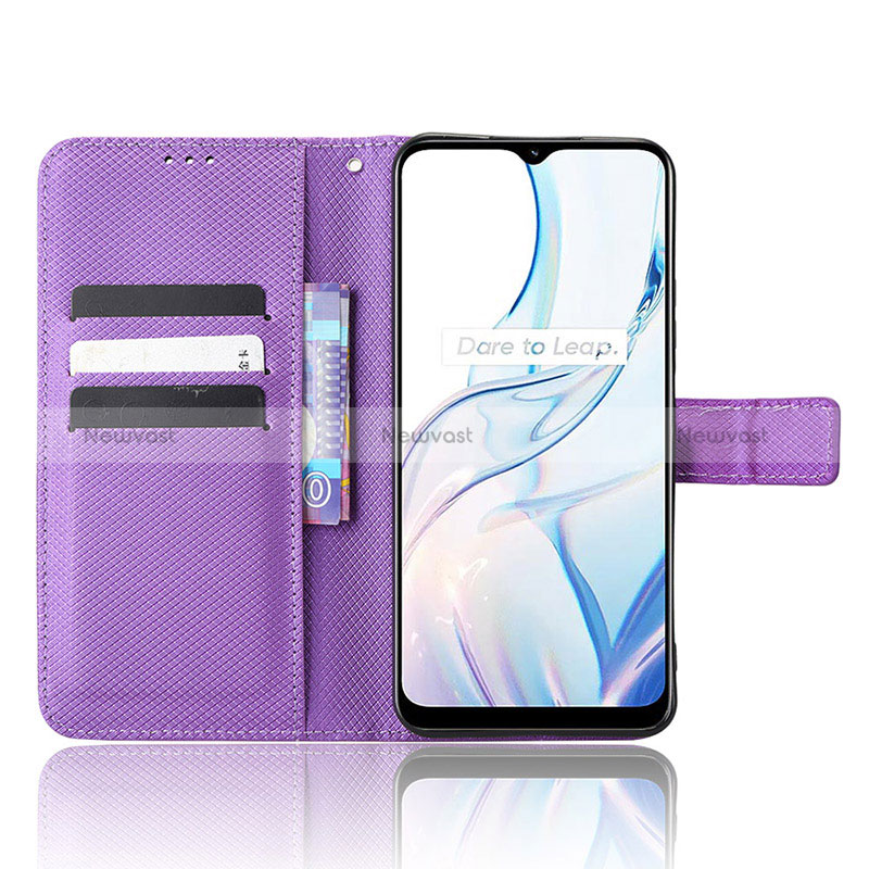 Leather Case Stands Flip Cover Holder BY1 for Realme Narzo 50i Prime