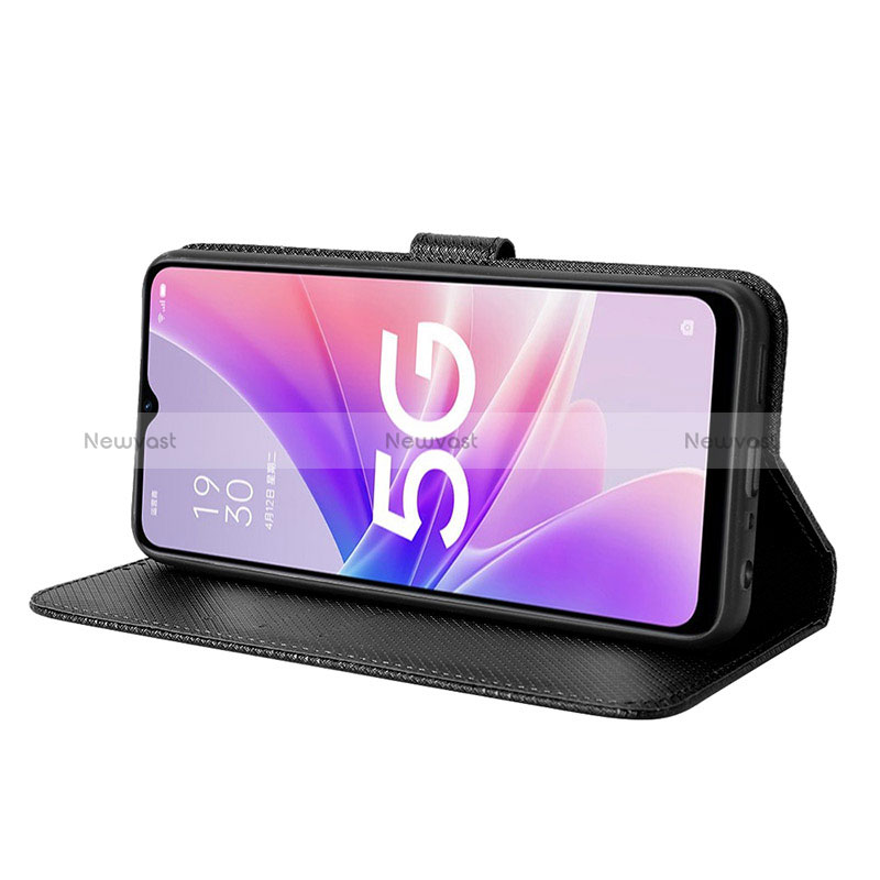 Leather Case Stands Flip Cover Holder BY1 for Realme V23i 5G