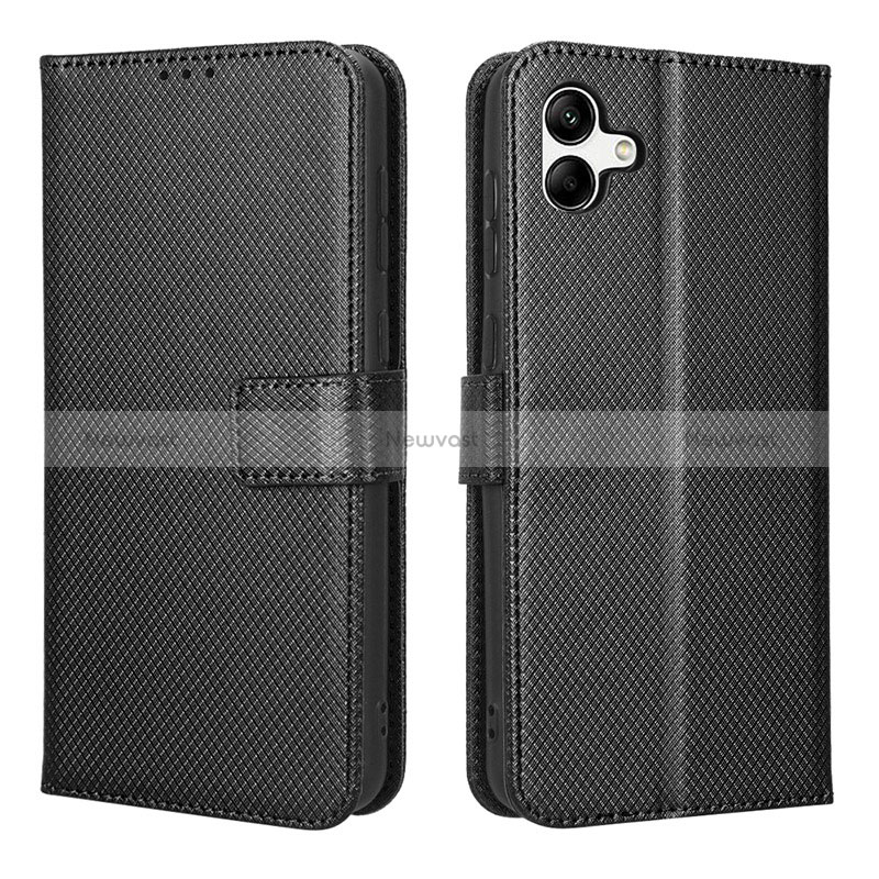 Leather Case Stands Flip Cover Holder BY1 for Samsung Galaxy A04 4G