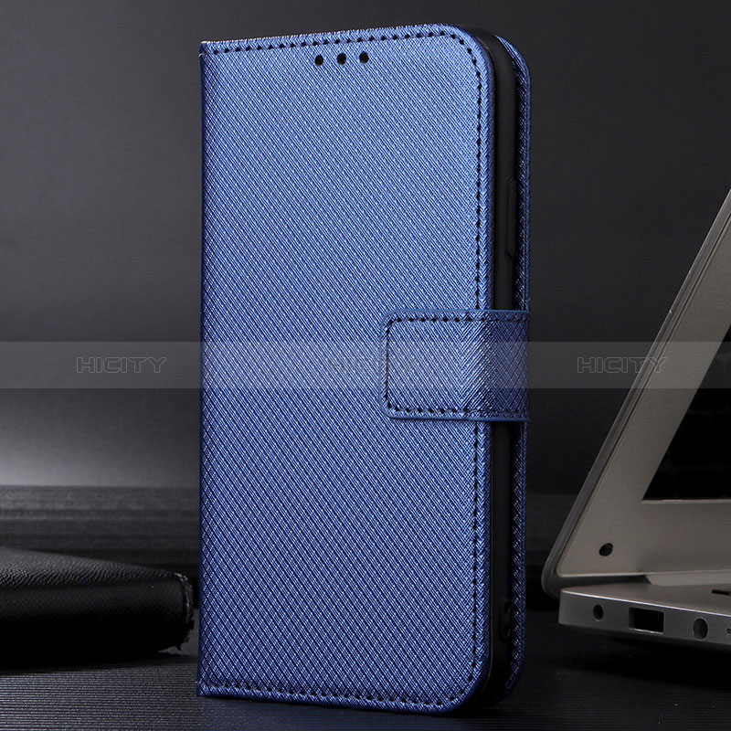Leather Case Stands Flip Cover Holder BY1 for Samsung Galaxy F23 5G Blue