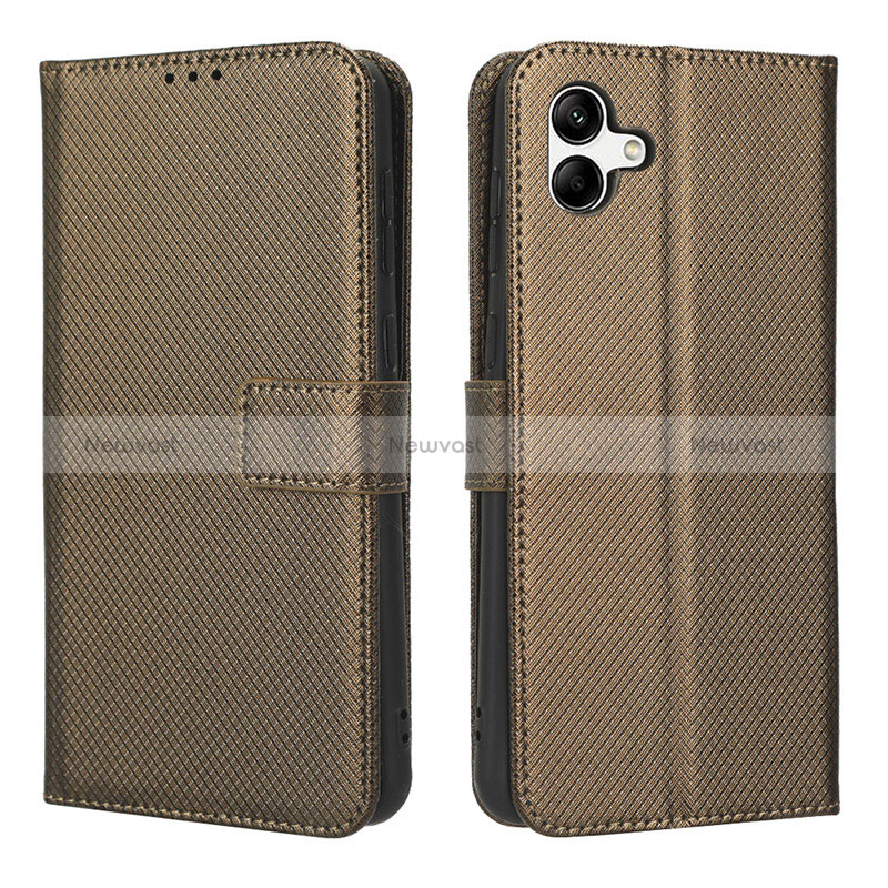 Leather Case Stands Flip Cover Holder BY1 for Samsung Galaxy M04