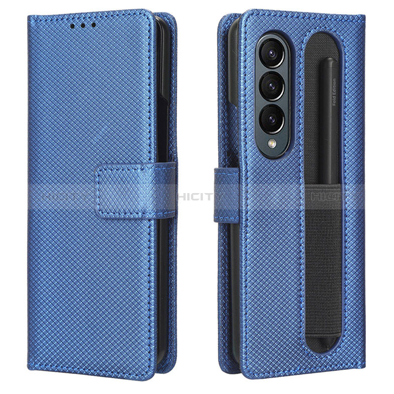 Leather Case Stands Flip Cover Holder BY1 for Samsung Galaxy Z Fold4 5G