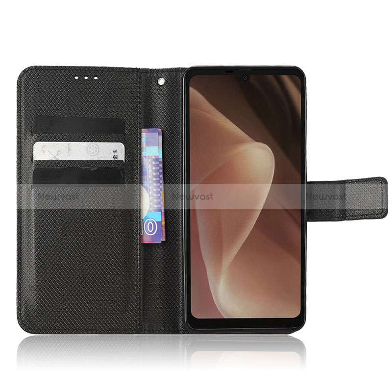 Leather Case Stands Flip Cover Holder BY1 for Sharp Aquos Sense7 Plus