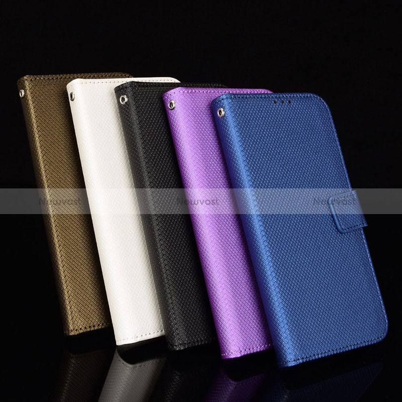 Leather Case Stands Flip Cover Holder BY1 for Sharp Aquos wish