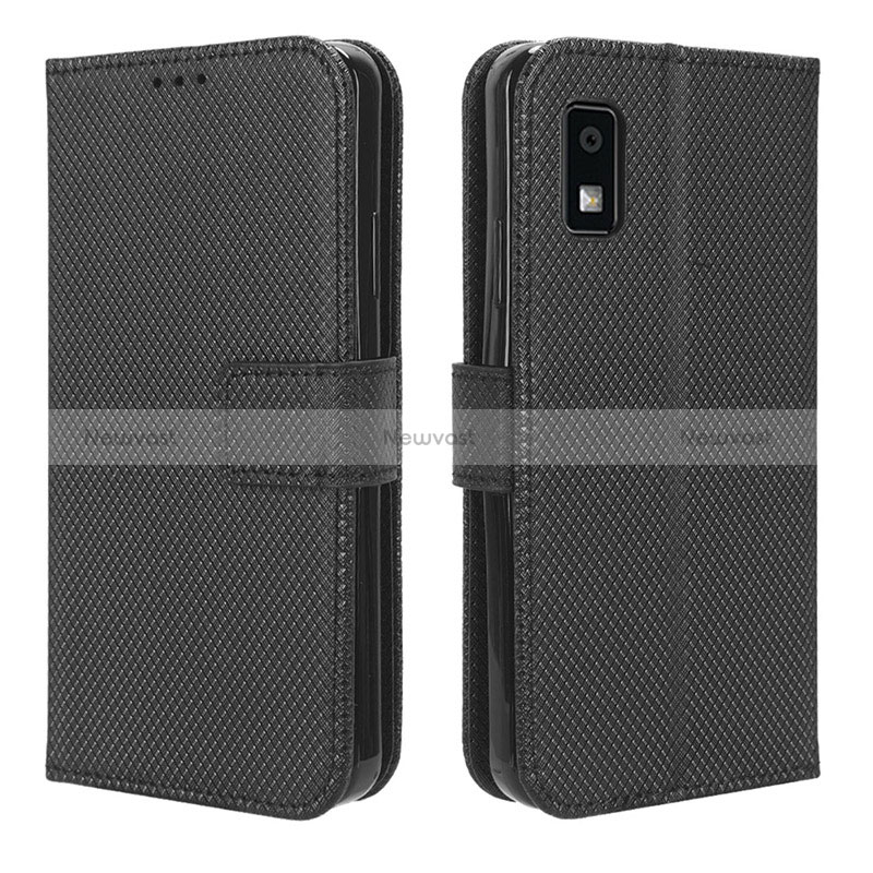 Leather Case Stands Flip Cover Holder BY1 for Sharp Aquos wish3