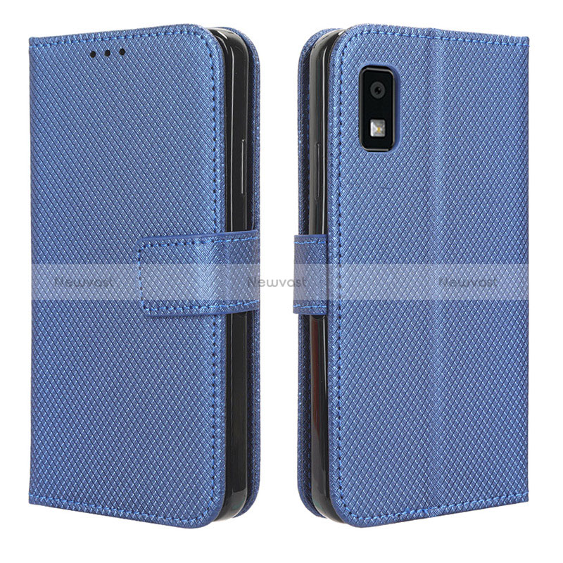 Leather Case Stands Flip Cover Holder BY1 for Sharp Aquos wish3