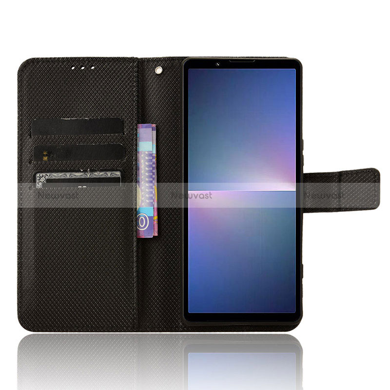 Leather Case Stands Flip Cover Holder BY1 for Sony Xperia 5 V