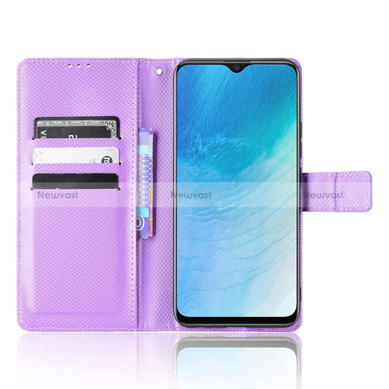 Leather Case Stands Flip Cover Holder BY1 for Vivo iQOO U3 4G