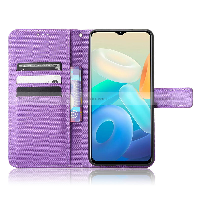 Leather Case Stands Flip Cover Holder BY1 for Vivo iQOO Z6 Lite 5G