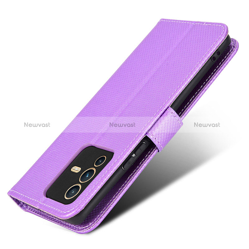 Leather Case Stands Flip Cover Holder BY1 for Vivo V23 5G