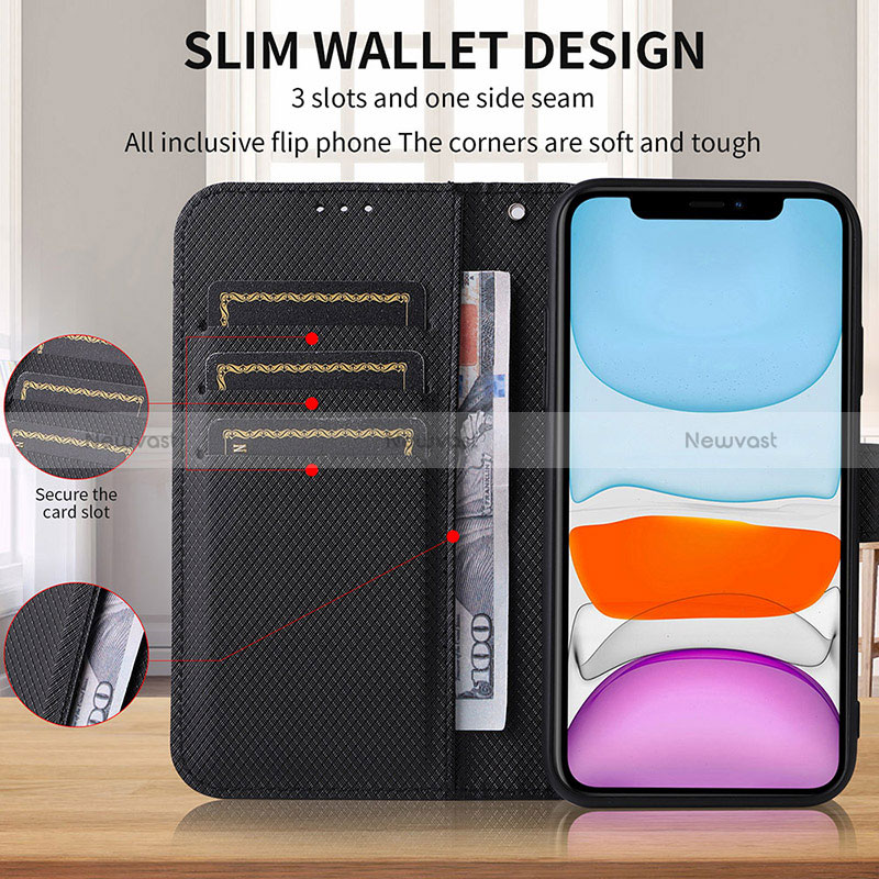 Leather Case Stands Flip Cover Holder BY1 for Vivo V23e 5G