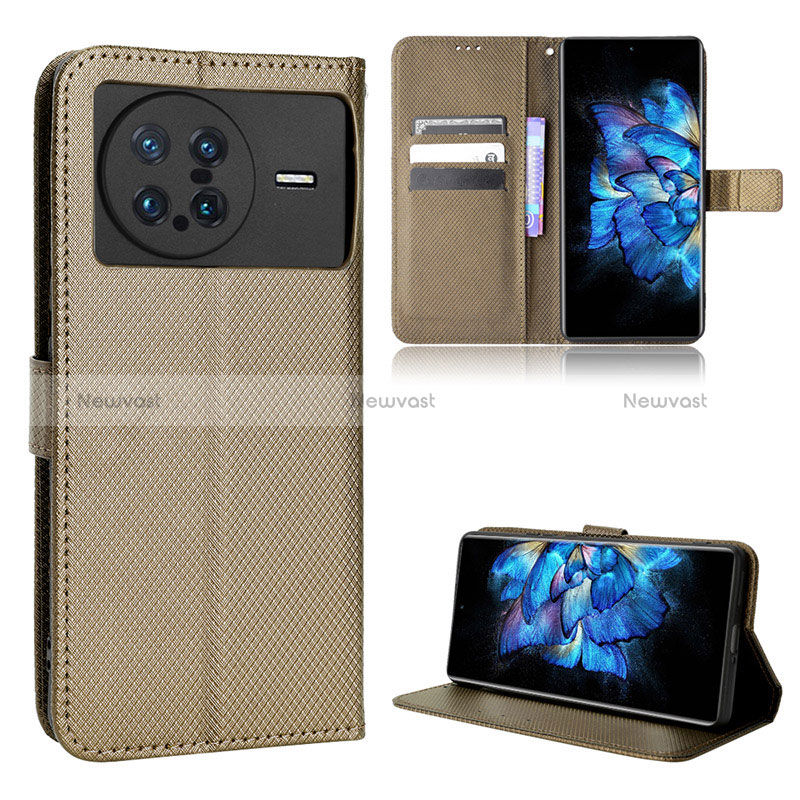 Leather Case Stands Flip Cover Holder BY1 for Vivo X Note