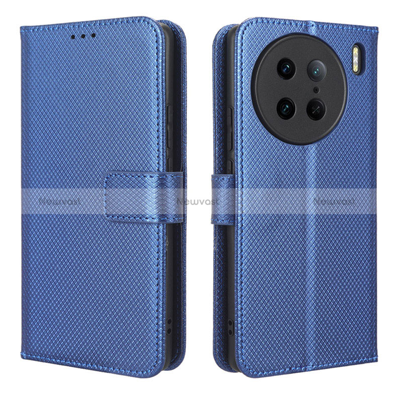 Leather Case Stands Flip Cover Holder BY1 for Vivo X90 Pro 5G