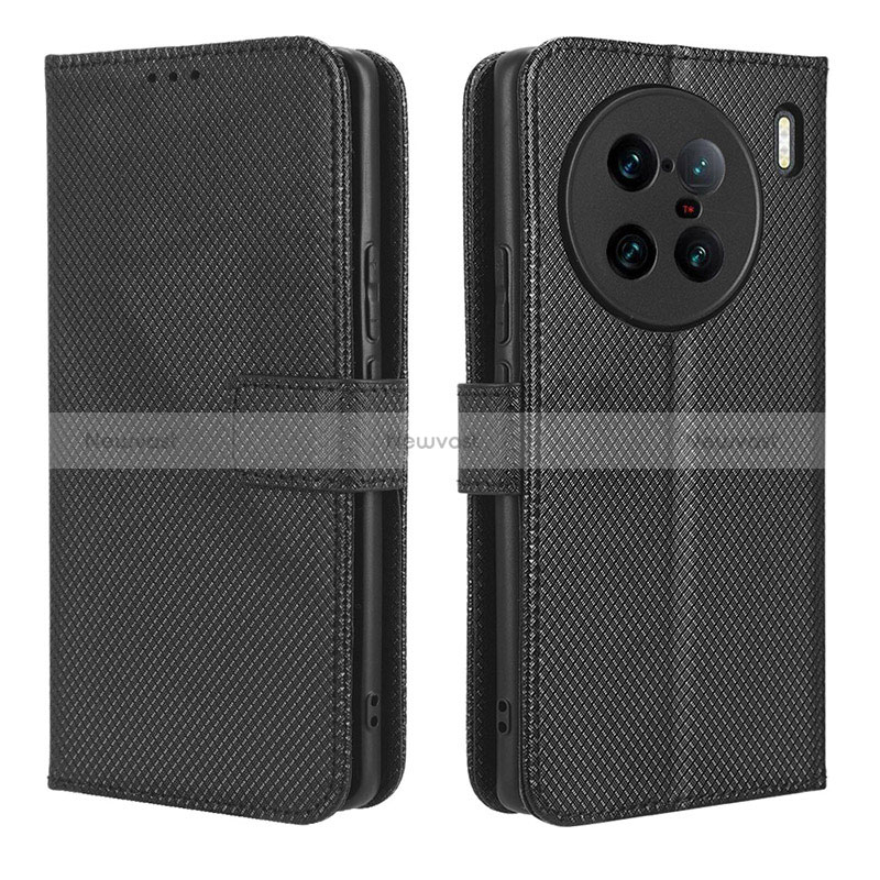 Leather Case Stands Flip Cover Holder BY1 for Vivo X90 Pro+ Plus 5G