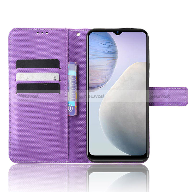 Leather Case Stands Flip Cover Holder BY1 for Vivo Y11 (2023)