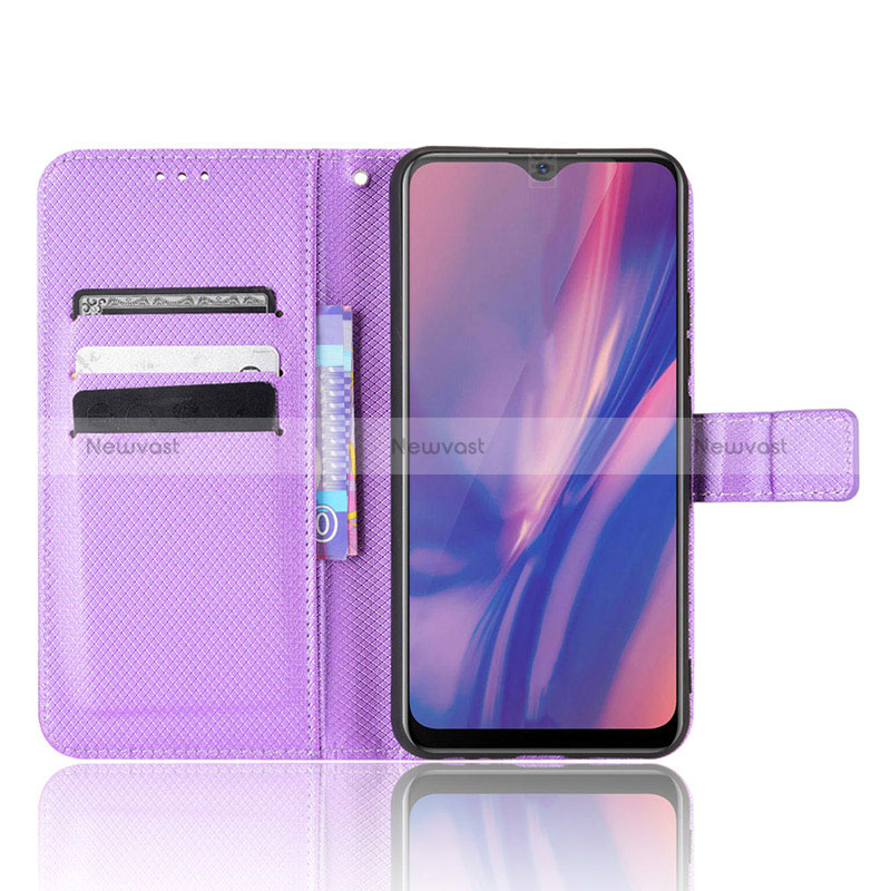 Leather Case Stands Flip Cover Holder BY1 for Vivo Y12