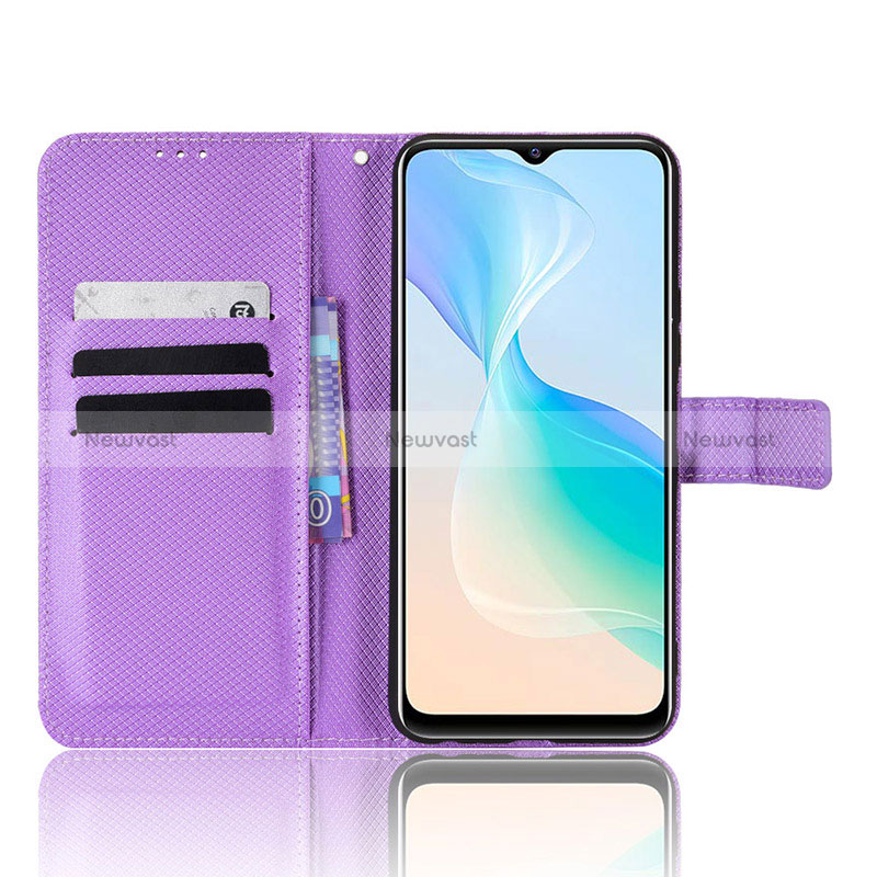 Leather Case Stands Flip Cover Holder BY1 for Vivo Y21