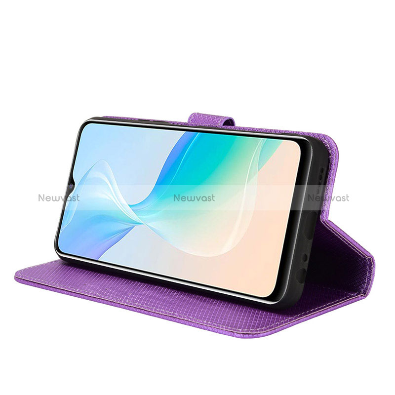 Leather Case Stands Flip Cover Holder BY1 for Vivo Y21