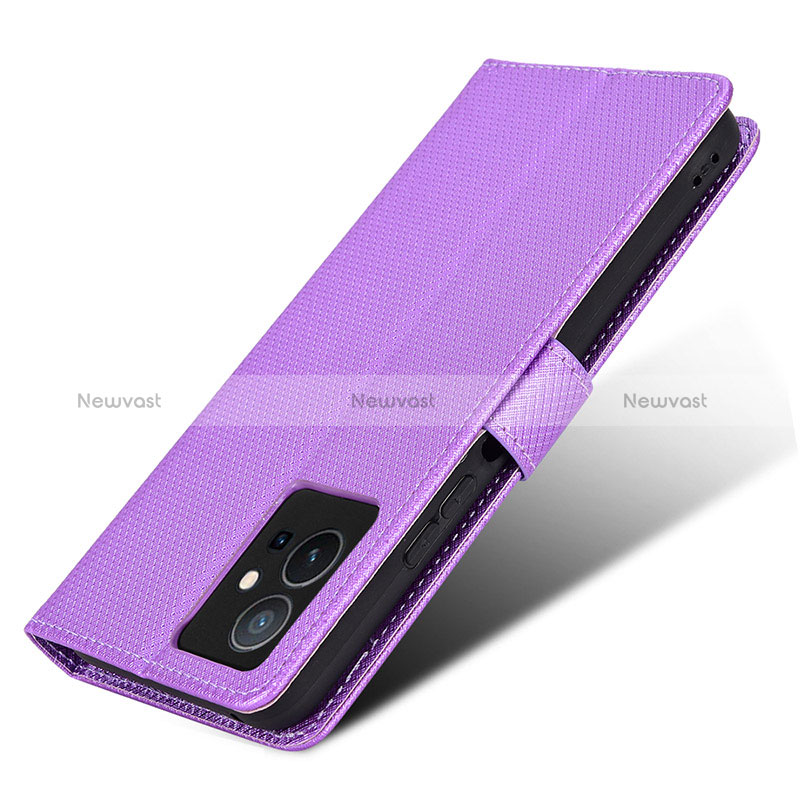 Leather Case Stands Flip Cover Holder BY1 for Vivo Y33e 5G