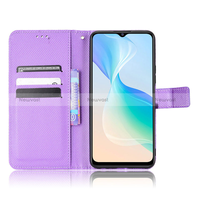 Leather Case Stands Flip Cover Holder BY1 for Vivo Y76 5G