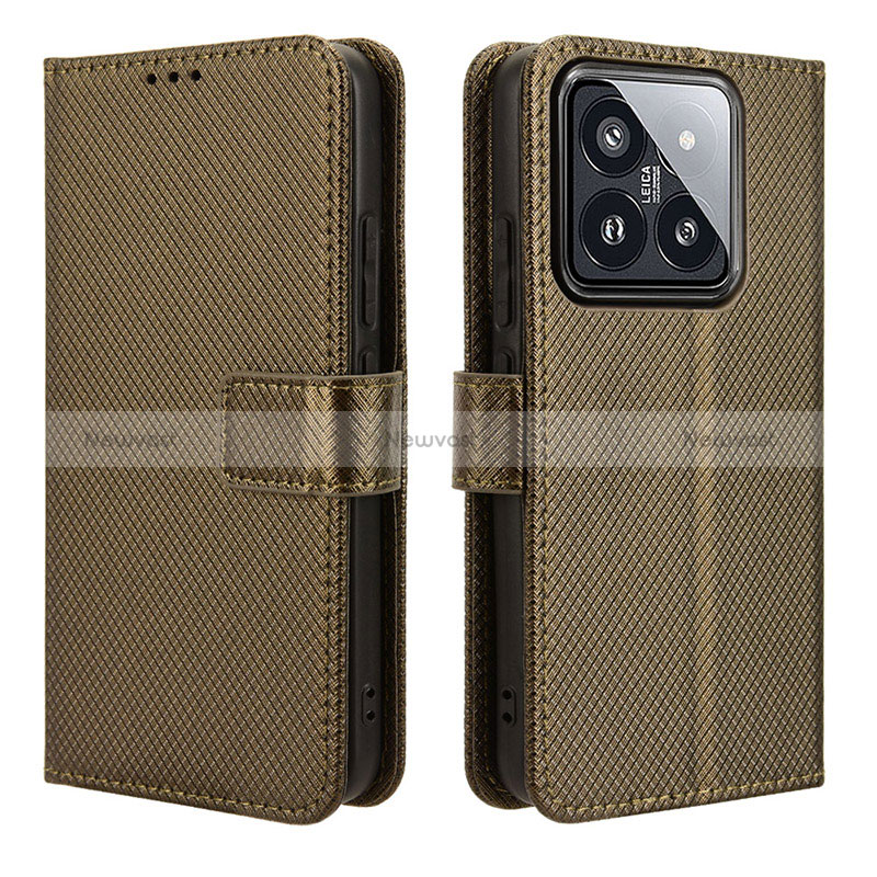 Leather Case Stands Flip Cover Holder BY1 for Xiaomi Mi 14 5G